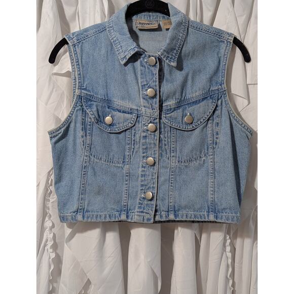 VTG Sasson Jeans Denim Vest | Women's Medium | 1970s 1980s Retro - Picture 6 of 10